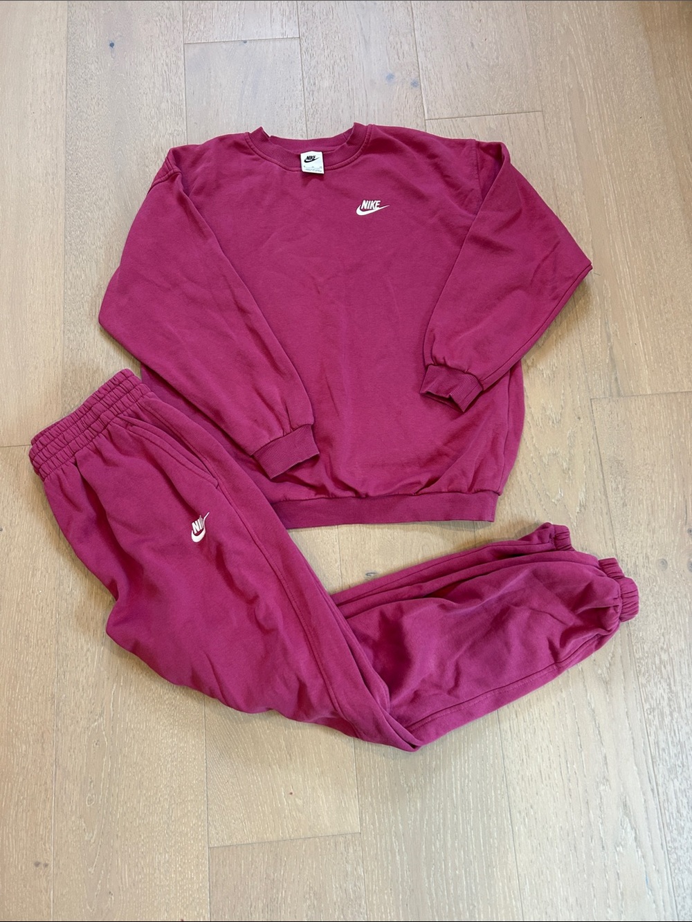Nike Sweet Beet Crewneck Sweatshirt and Joggers Set